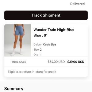 lululemon athletica Women's Wunder Train Oasis Blue size 2 Bike Shorts
